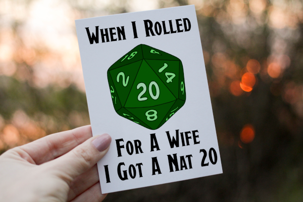 Dungeons and Dragons Anniversary Card for Wife Dungeons and Dragons Anniversary Card for Wife